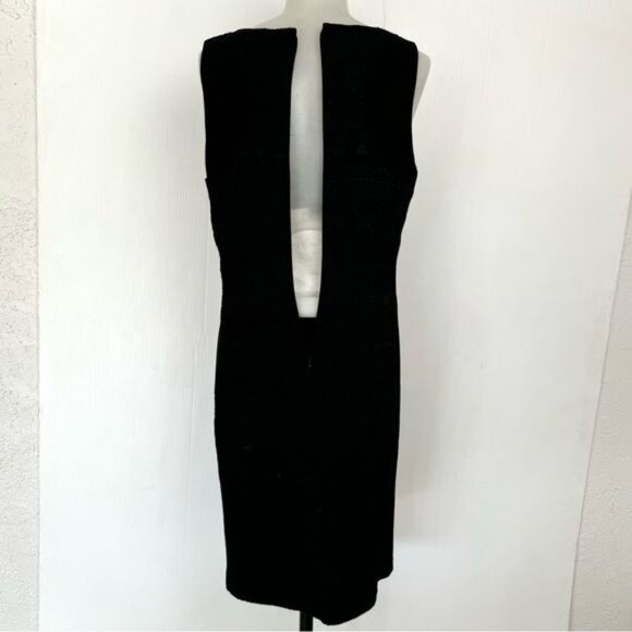 Rebecca Minkoff Jackson sheath dress black geometric textured metallic size 10 - Picture 5 of 10